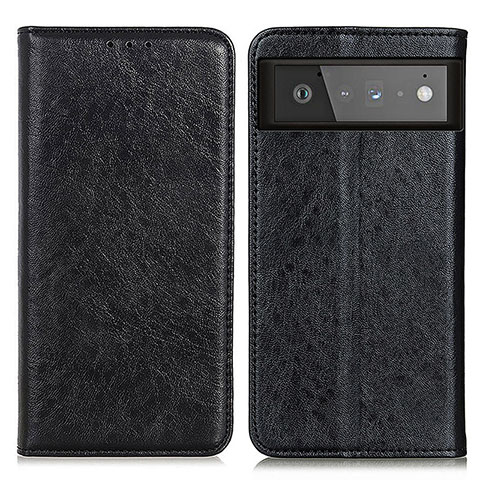 Coque Portefeuille Livre Cuir Etui Clapet K01Z pour Google Pixel 6 5G Noir