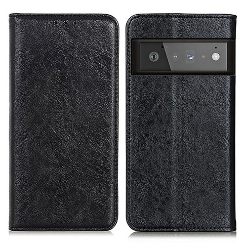 Coque Portefeuille Livre Cuir Etui Clapet K01Z pour Google Pixel 6 Pro 5G Noir