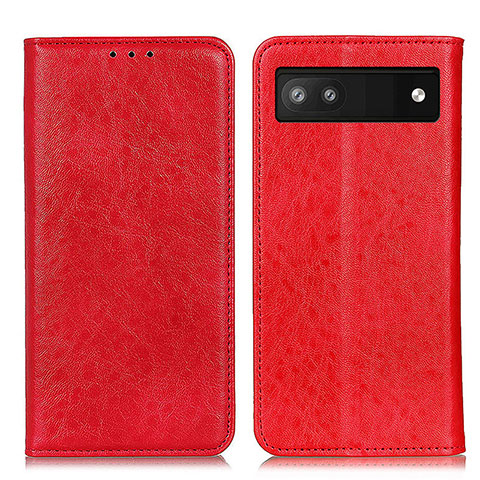 Coque Portefeuille Livre Cuir Etui Clapet K01Z pour Google Pixel 6a 5G Rouge