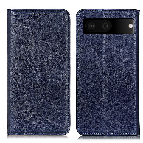 Coque Portefeuille Livre Cuir Etui Clapet K01Z pour Google Pixel 7 5G Bleu