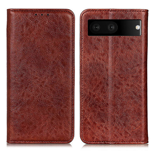 Coque Portefeuille Livre Cuir Etui Clapet K01Z pour Google Pixel 7 5G Marron