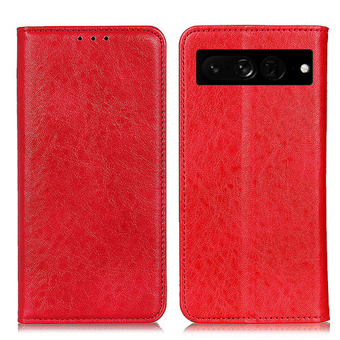 Coque Portefeuille Livre Cuir Etui Clapet K01Z pour Google Pixel 7 Pro 5G Rouge