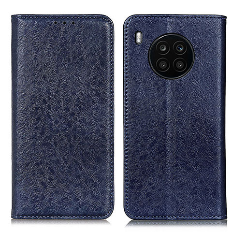 Coque Portefeuille Livre Cuir Etui Clapet K01Z pour Huawei Honor 50 Lite Bleu