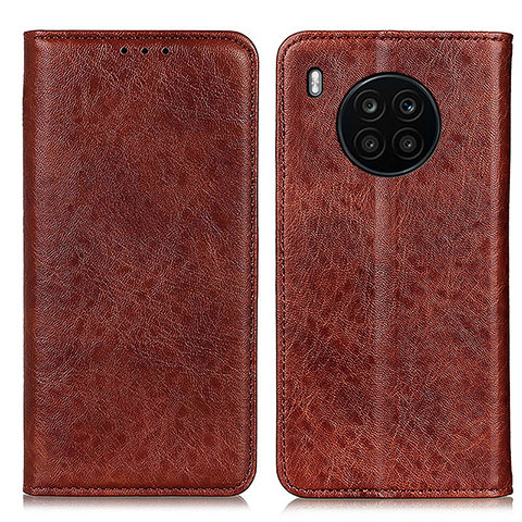 Coque Portefeuille Livre Cuir Etui Clapet K01Z pour Huawei Honor 50 Lite Marron