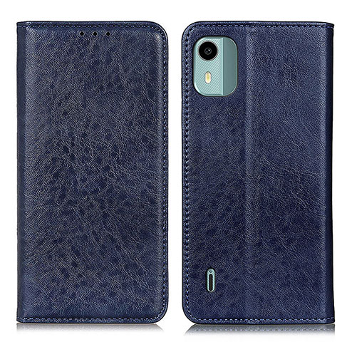 Coque Portefeuille Livre Cuir Etui Clapet K01Z pour Nokia C12 Plus Bleu