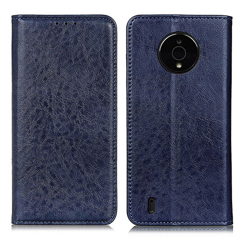 Coque Portefeuille Livre Cuir Etui Clapet K01Z pour Nokia C200 Bleu