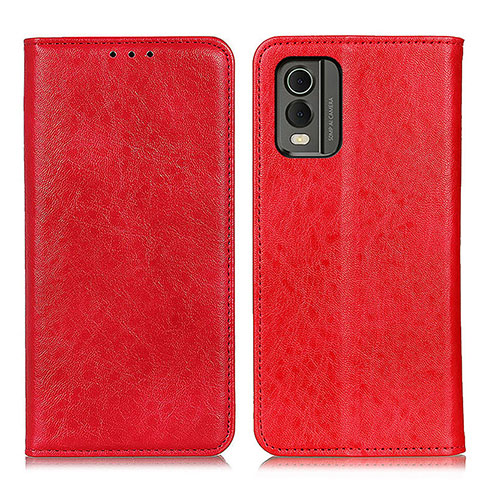 Coque Portefeuille Livre Cuir Etui Clapet K01Z pour Nokia C210 Rouge