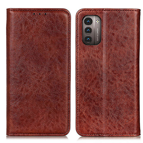 Coque Portefeuille Livre Cuir Etui Clapet K01Z pour Nokia G11 Marron