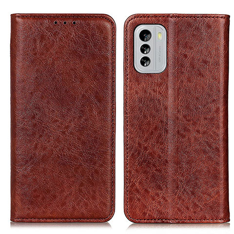 Coque Portefeuille Livre Cuir Etui Clapet K01Z pour Nokia G60 5G Marron