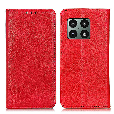 Coque Portefeuille Livre Cuir Etui Clapet K01Z pour OnePlus 10 Pro 5G Rouge