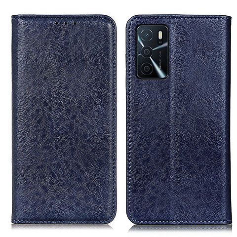 Coque Portefeuille Livre Cuir Etui Clapet K01Z pour Oppo A16s Bleu