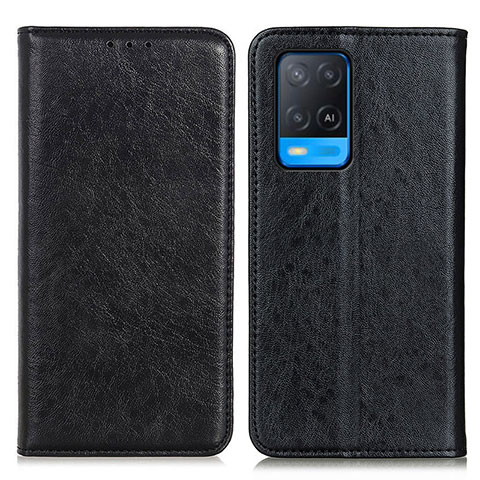 Coque Portefeuille Livre Cuir Etui Clapet K01Z pour Oppo A54 4G Noir