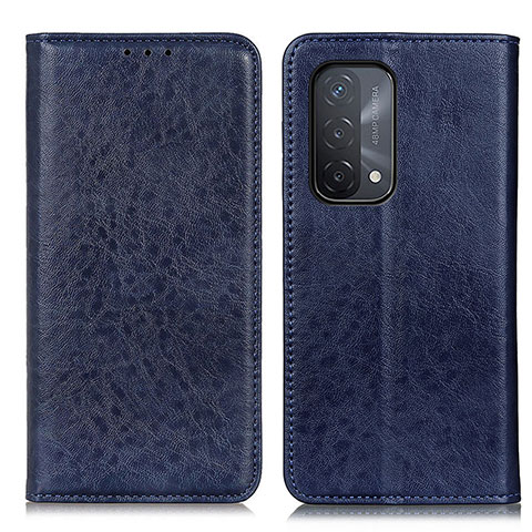 Coque Portefeuille Livre Cuir Etui Clapet K01Z pour Oppo A54 5G Bleu