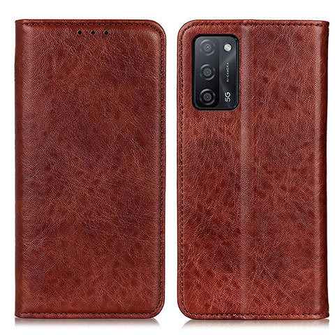 Coque Portefeuille Livre Cuir Etui Clapet K01Z pour Oppo A55 5G Marron