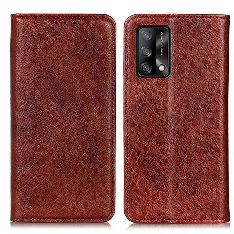 Coque Portefeuille Livre Cuir Etui Clapet K01Z pour Oppo A74 4G Marron