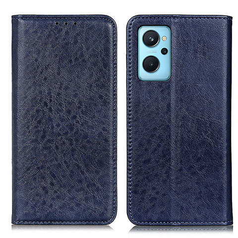 Coque Portefeuille Livre Cuir Etui Clapet K01Z pour Oppo A96 4G Bleu