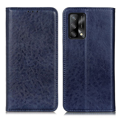 Coque Portefeuille Livre Cuir Etui Clapet K01Z pour Oppo F19 Bleu