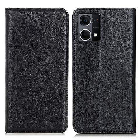 Coque Portefeuille Livre Cuir Etui Clapet K01Z pour Oppo F21 Pro 4G Noir