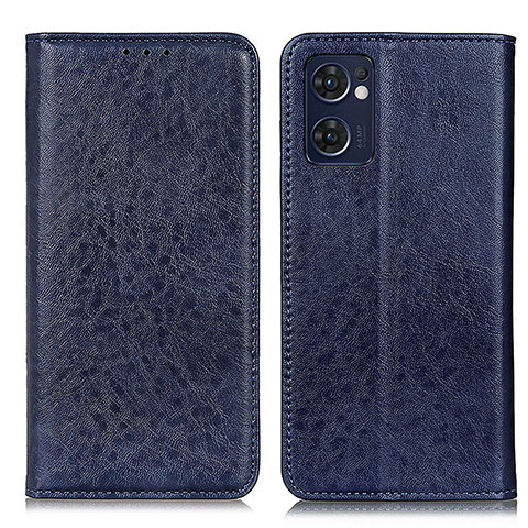 Coque Portefeuille Livre Cuir Etui Clapet K01Z pour Oppo Find X5 Lite 5G Bleu