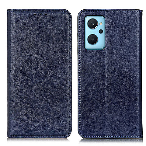 Coque Portefeuille Livre Cuir Etui Clapet K01Z pour Oppo K10 4G Bleu