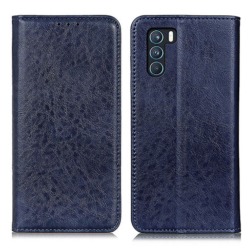 Coque Portefeuille Livre Cuir Etui Clapet K01Z pour Oppo K9 Pro 5G Bleu