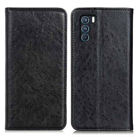 Coque Portefeuille Livre Cuir Etui Clapet K01Z pour Oppo K9 Pro 5G Noir