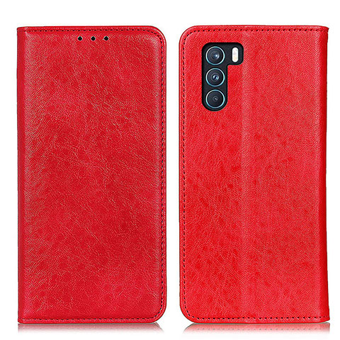 Coque Portefeuille Livre Cuir Etui Clapet K01Z pour Oppo K9 Pro 5G Rouge