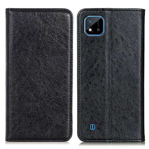 Coque Portefeuille Livre Cuir Etui Clapet K01Z pour Realme C11 (2021) Noir