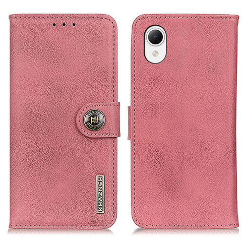 Coque Portefeuille Livre Cuir Etui Clapet K01Z pour Samsung Galaxy A23e 5G Rose