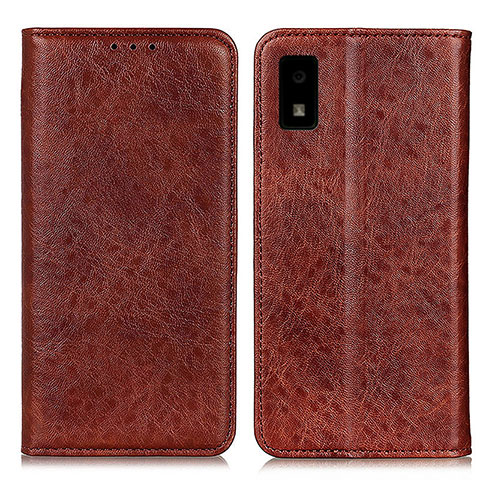 Coque Portefeuille Livre Cuir Etui Clapet K01Z pour Sharp Aquos wish Marron