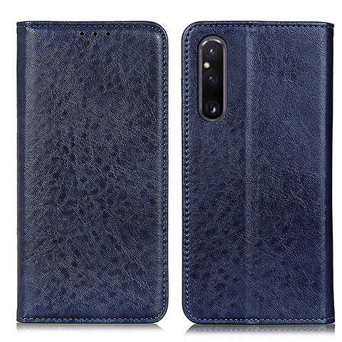 Coque Portefeuille Livre Cuir Etui Clapet K01Z pour Sony Xperia 1 V Bleu