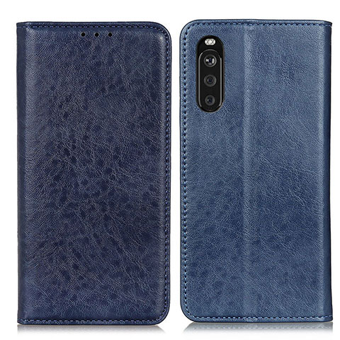 Coque Portefeuille Livre Cuir Etui Clapet K01Z pour Sony Xperia 10 III Lite Bleu