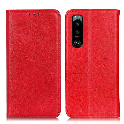 Coque Portefeuille Livre Cuir Etui Clapet K01Z pour Sony Xperia 5 III SO-53B Rouge