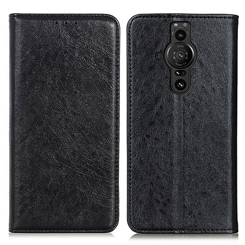 Coque Portefeuille Livre Cuir Etui Clapet K01Z pour Sony Xperia PRO-I Noir