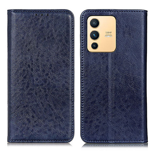 Coque Portefeuille Livre Cuir Etui Clapet K01Z pour Vivo V23 5G Bleu