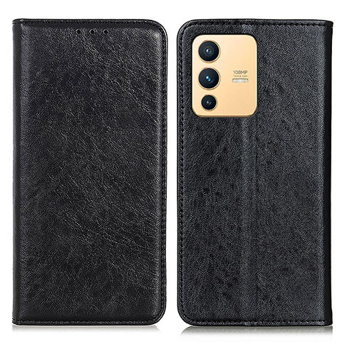 Coque Portefeuille Livre Cuir Etui Clapet K01Z pour Vivo V23 5G Noir