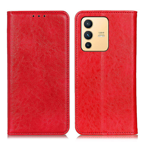 Coque Portefeuille Livre Cuir Etui Clapet K01Z pour Vivo V23 5G Rouge