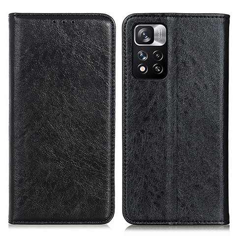 Coque Portefeuille Livre Cuir Etui Clapet K01Z pour Xiaomi Mi 11i 5G (2022) Noir