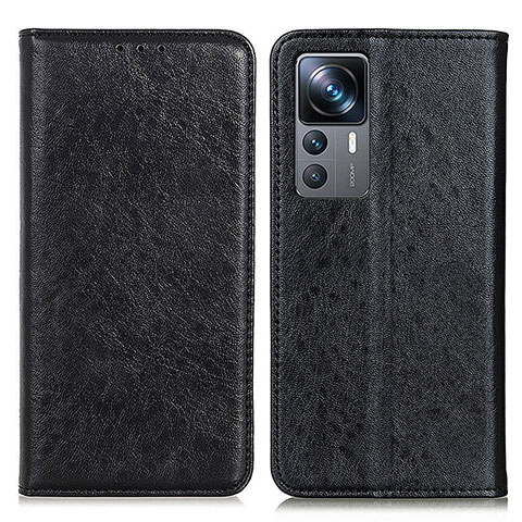 Coque Portefeuille Livre Cuir Etui Clapet K01Z pour Xiaomi Mi 12T Pro 5G Noir