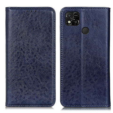 Coque Portefeuille Livre Cuir Etui Clapet K01Z pour Xiaomi POCO C3 Bleu
