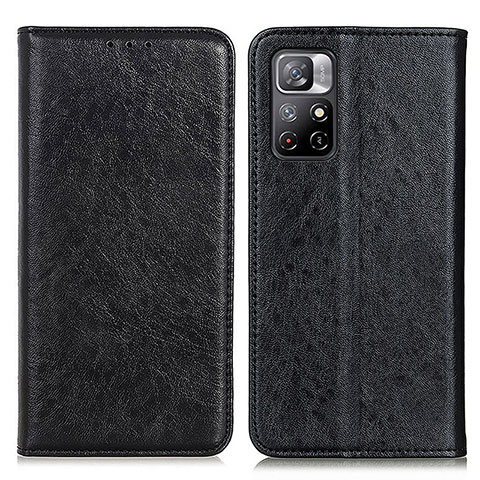 Coque Portefeuille Livre Cuir Etui Clapet K01Z pour Xiaomi Poco M4 Pro 5G Noir