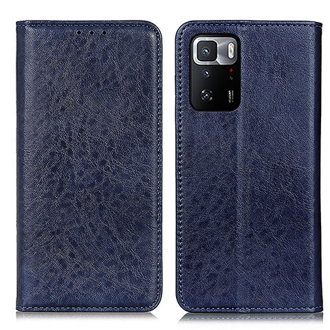 Coque Portefeuille Livre Cuir Etui Clapet K01Z pour Xiaomi Poco X3 GT 5G Bleu