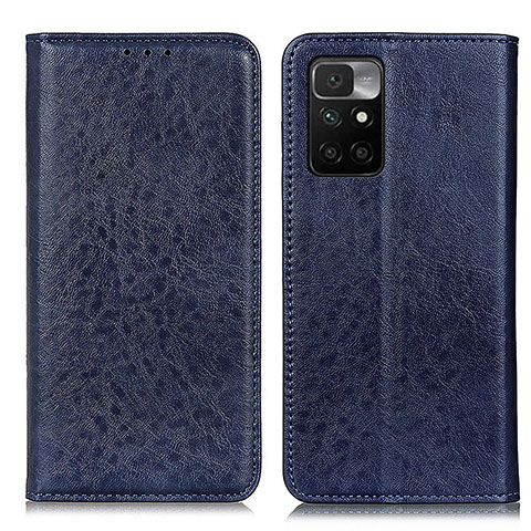 Coque Portefeuille Livre Cuir Etui Clapet K01Z pour Xiaomi Redmi 10 (2022) Bleu