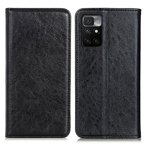 Coque Portefeuille Livre Cuir Etui Clapet K01Z pour Xiaomi Redmi 10 4G Noir