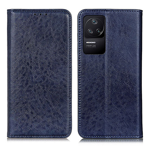 Coque Portefeuille Livre Cuir Etui Clapet K01Z pour Xiaomi Redmi K40S 5G Bleu