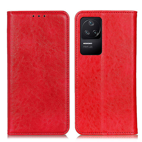 Coque Portefeuille Livre Cuir Etui Clapet K01Z pour Xiaomi Redmi K40S 5G Rouge