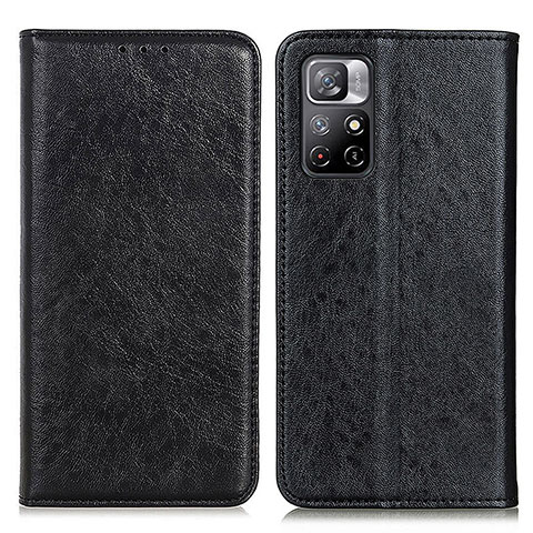 Coque Portefeuille Livre Cuir Etui Clapet K01Z pour Xiaomi Redmi Note 11 5G Noir