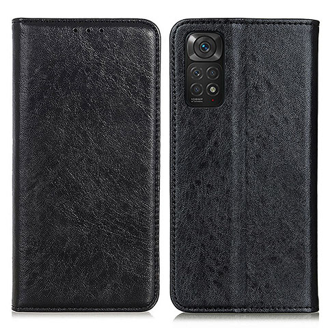 Coque Portefeuille Livre Cuir Etui Clapet K01Z pour Xiaomi Redmi Note 11S 4G Noir