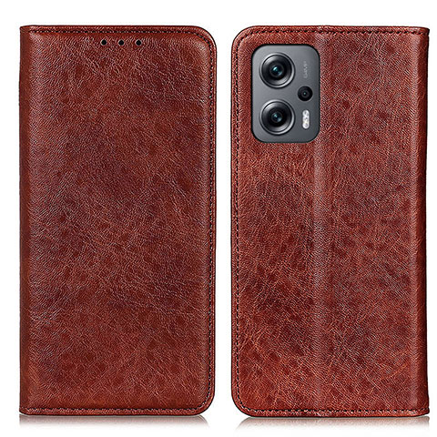 Coque Portefeuille Livre Cuir Etui Clapet K01Z pour Xiaomi Redmi Note 11T Pro 5G Marron