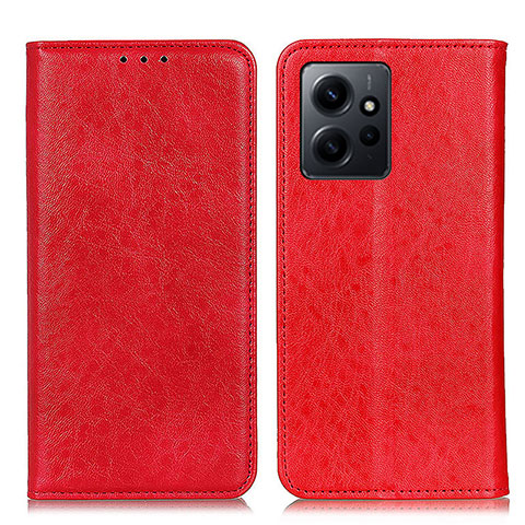 Coque Portefeuille Livre Cuir Etui Clapet K01Z pour Xiaomi Redmi Note 12 4G Rouge